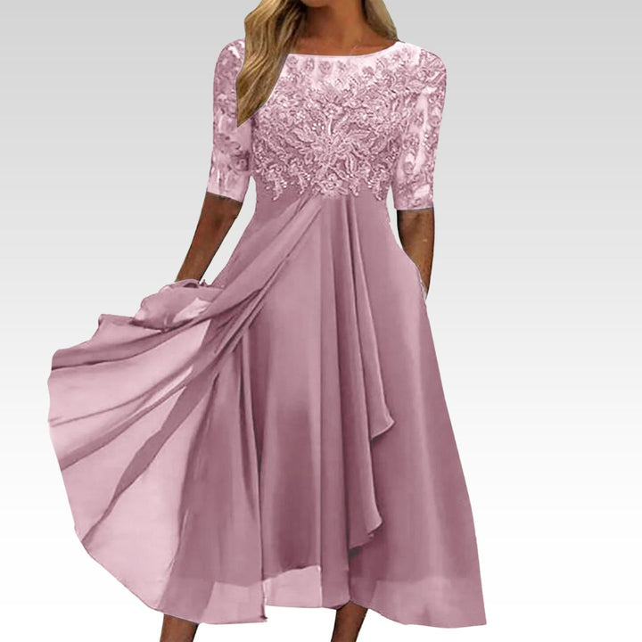 Harper™ | Abito midi in pizzo elegante