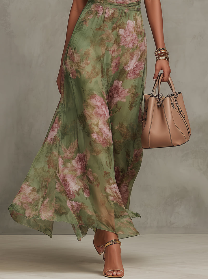 La Scintilla | Abito Lungo Elegante Floreale Élise