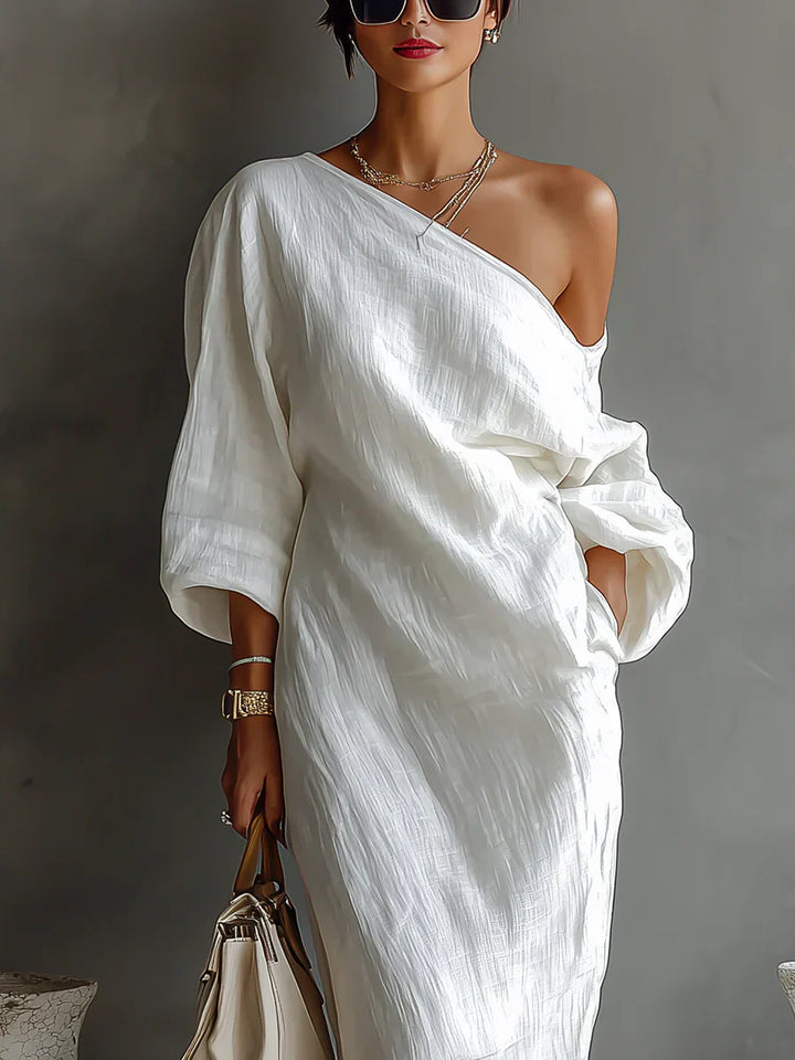 Melisa | Abito Maxi Asimmetrico Elegante e Fluido