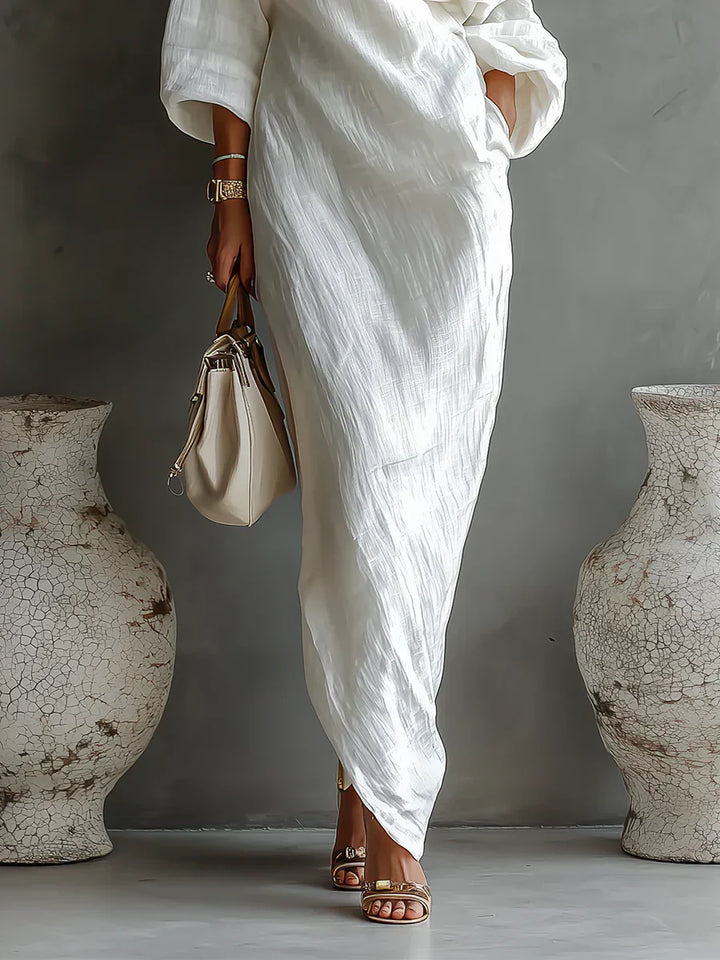 Melisa | Abito Maxi Asimmetrico Elegante e Fluido