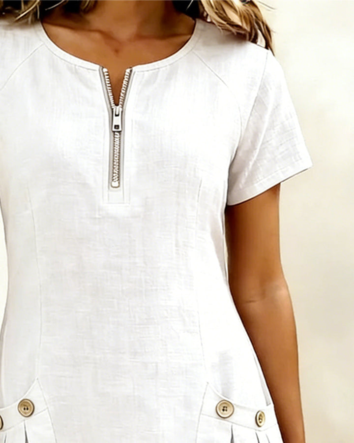 Abito in cotone con zip