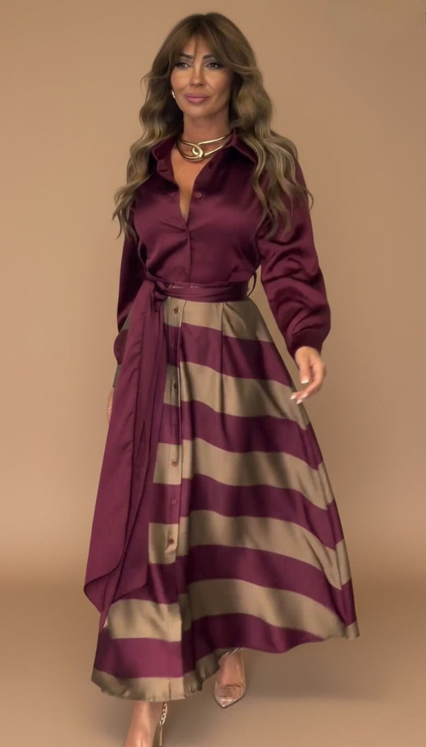 Mila™ | Abito Maxi a Righe