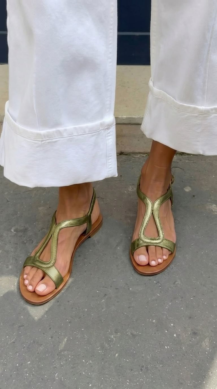 Lucía™ | Sandali Dorati Sole d'Estate