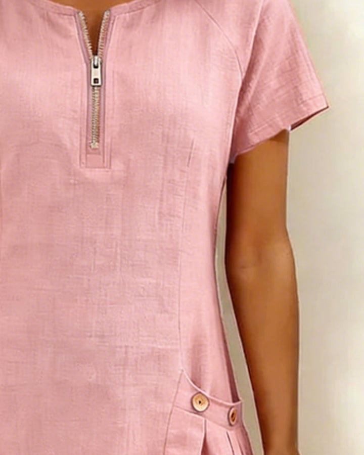Abito in cotone con zip