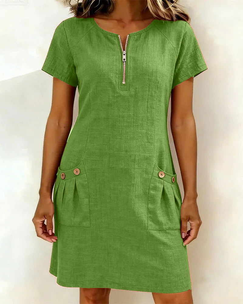 Abito in cotone con zip