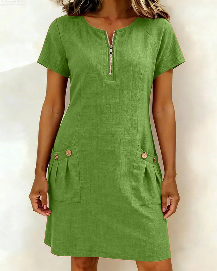 Abito in cotone con zip