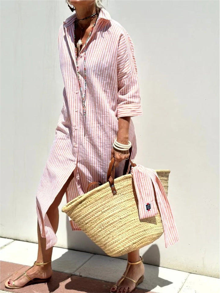 Grace™ | Abito Striato Leggero
