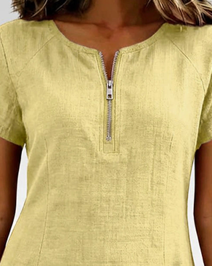 Abito in cotone con zip