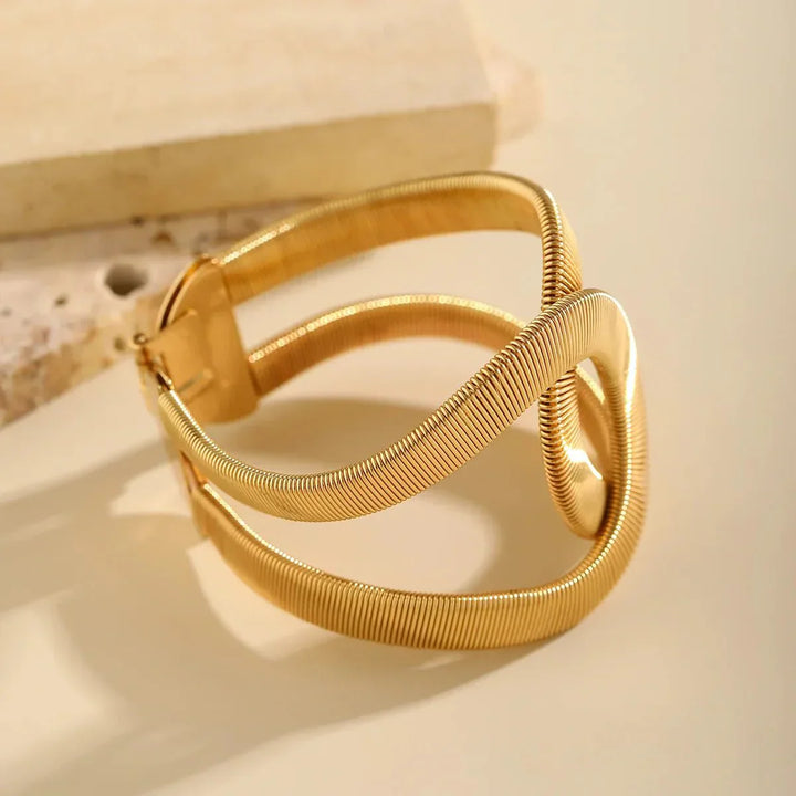 Bracciale a Cuffia Spirale Chunky