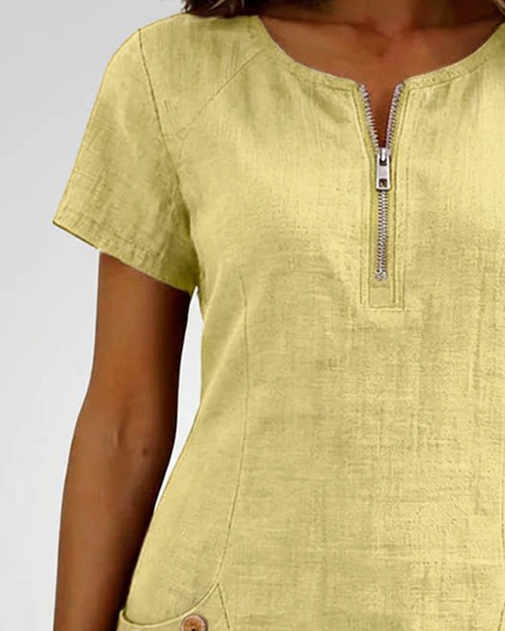 Abito in cotone con zip