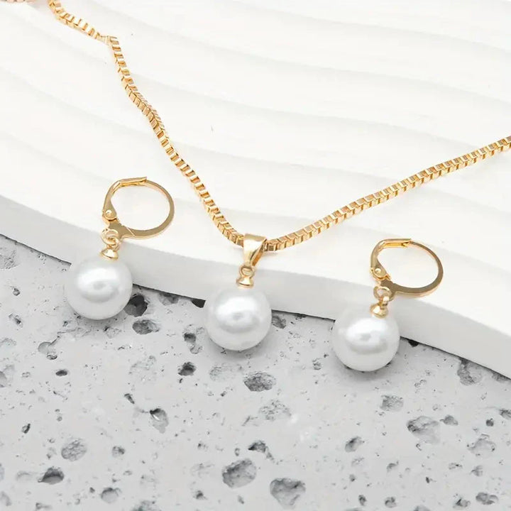 Elegante Set di Collana con Perle Gracevolle