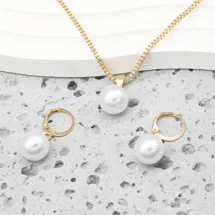 Elegante Set di Collana con Perle Gracevolle