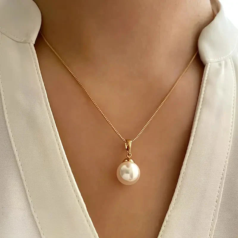 Elegante Set di Collana con Perle Gracevolle