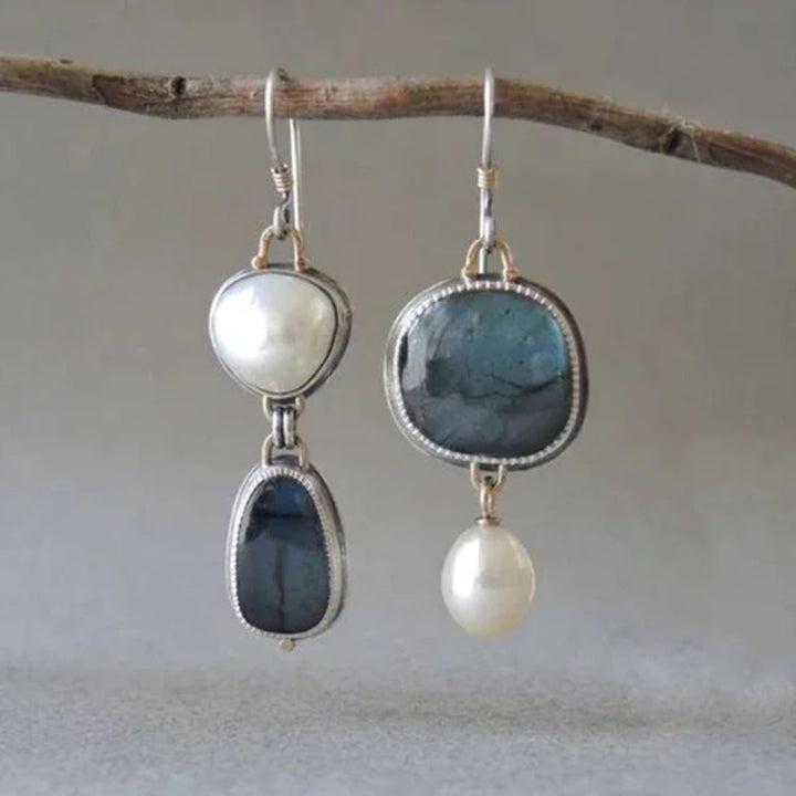 Orecchini Gracieus Blu con Perle
