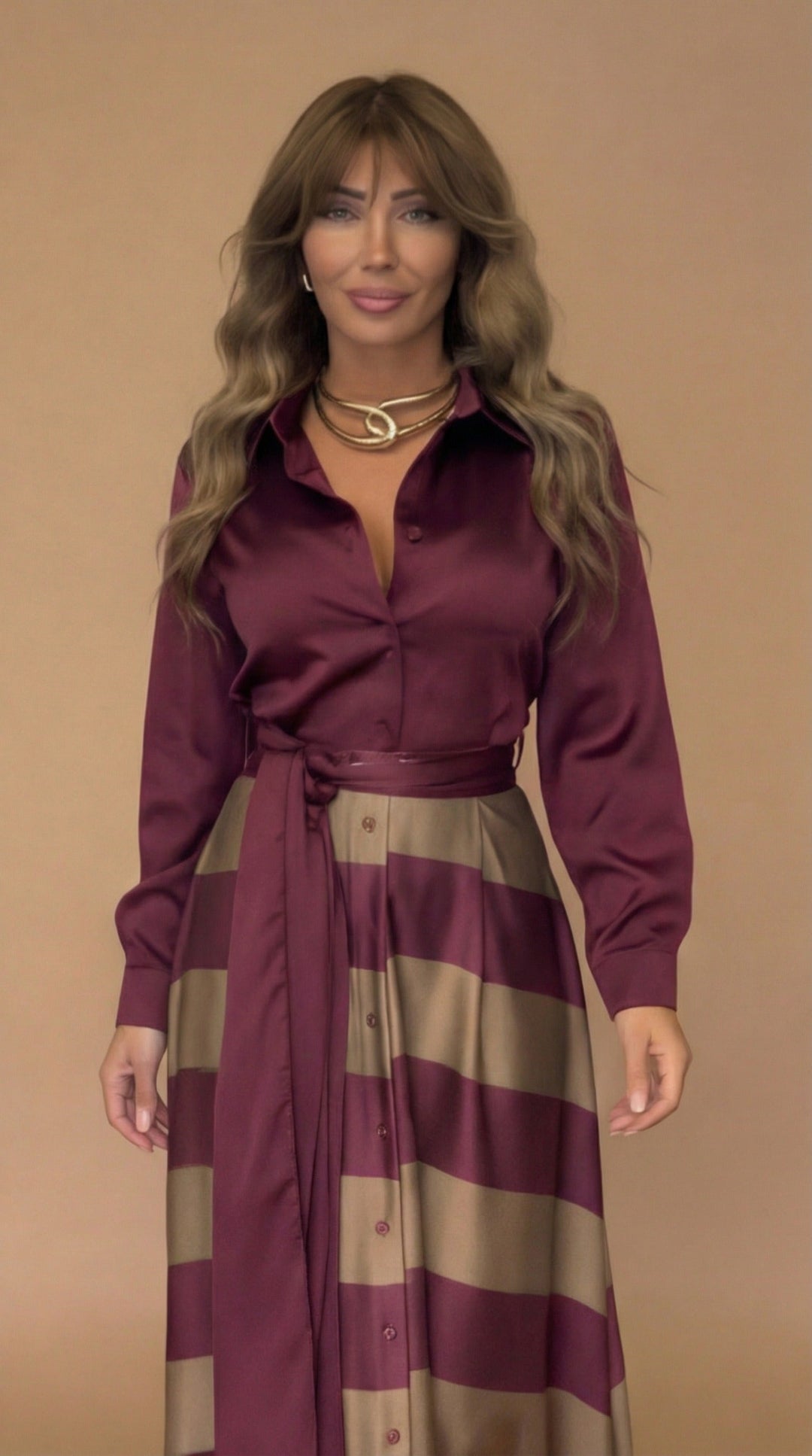 Mila™ | Abito Maxi a Righe