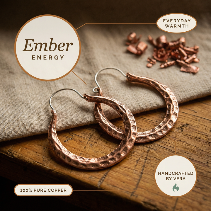Orecchini in Rame Ember di Vera