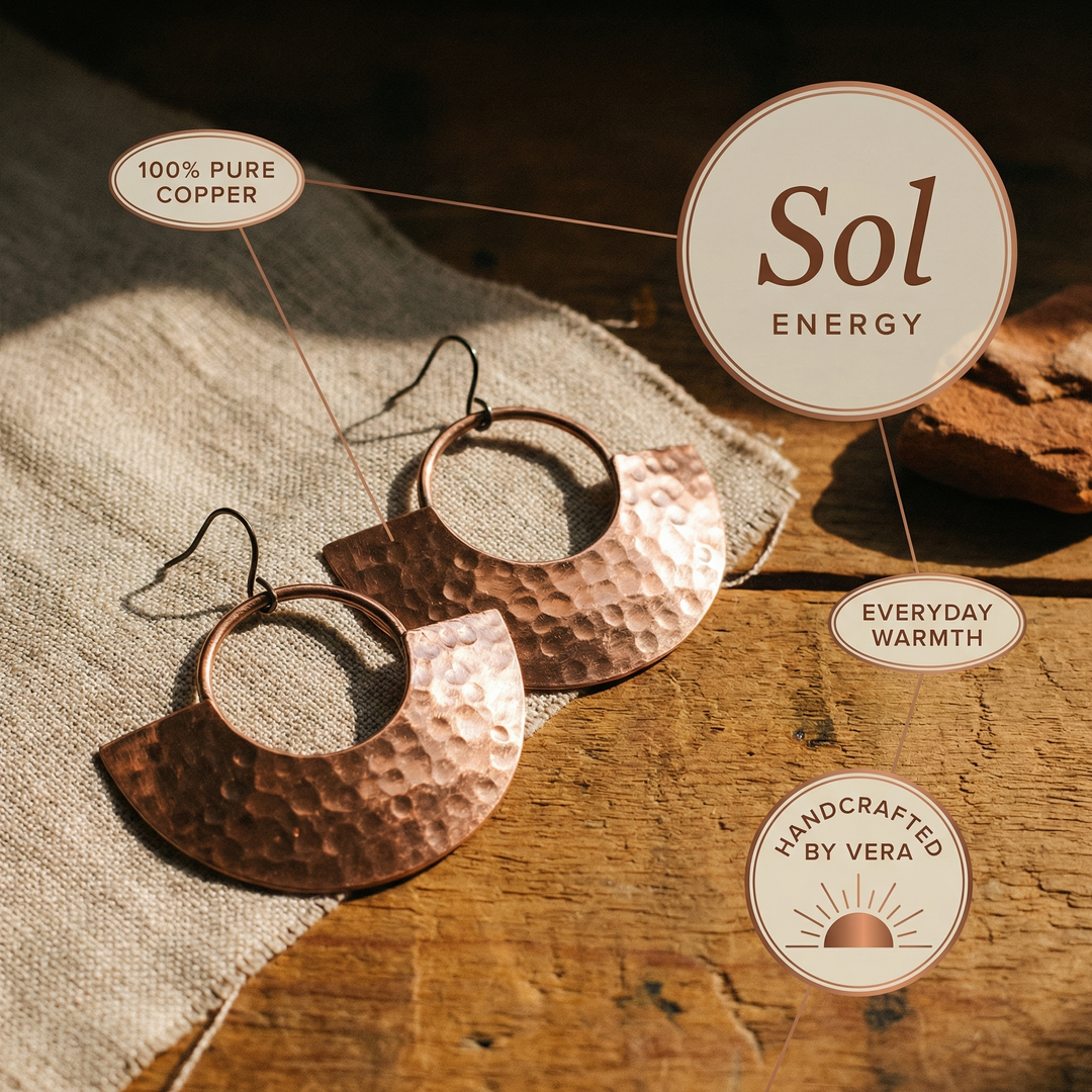 Orecchini in Rame Sol di Vera