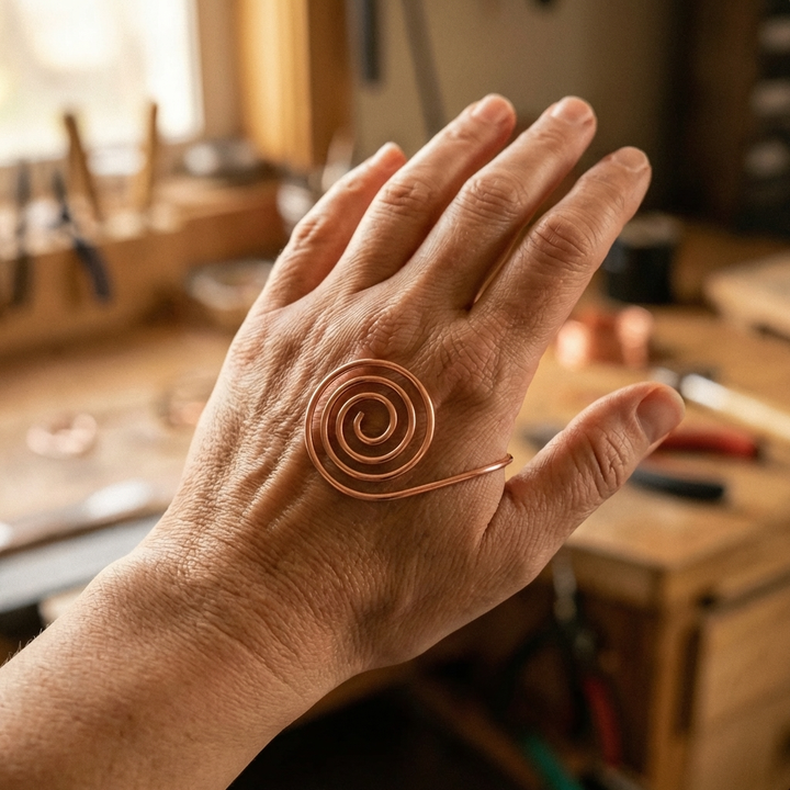 Vera's Flow Ramo di Rame a Spirale per Mano