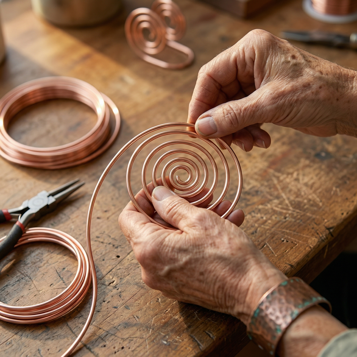 Vera's Flow Ramo di Rame a Spirale per Mano