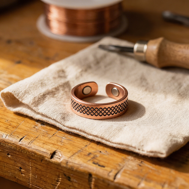 Anello in Rame a Griglia di Vera