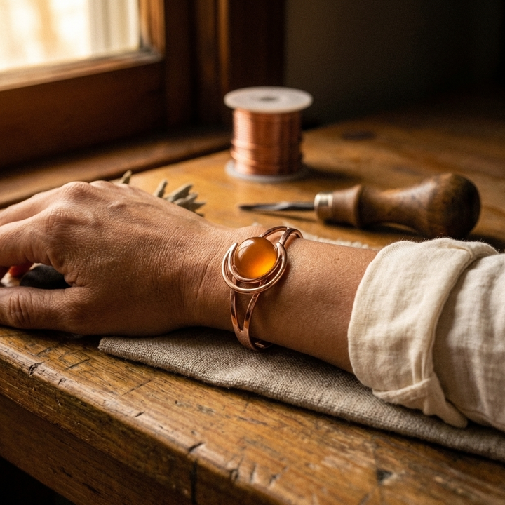 Bracciale in Rame Arancione di Vera