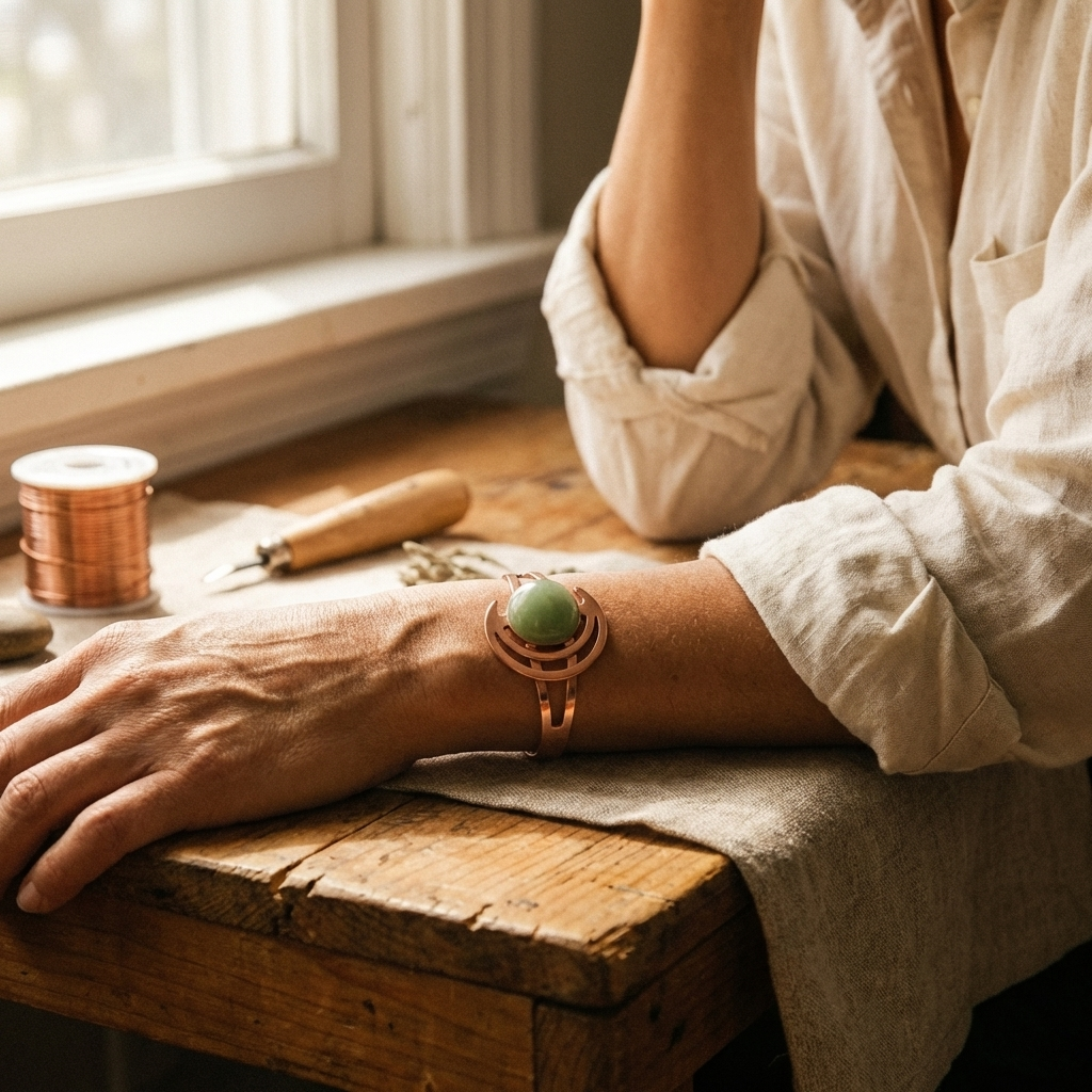 Bracciale in Rame Verde di Vera