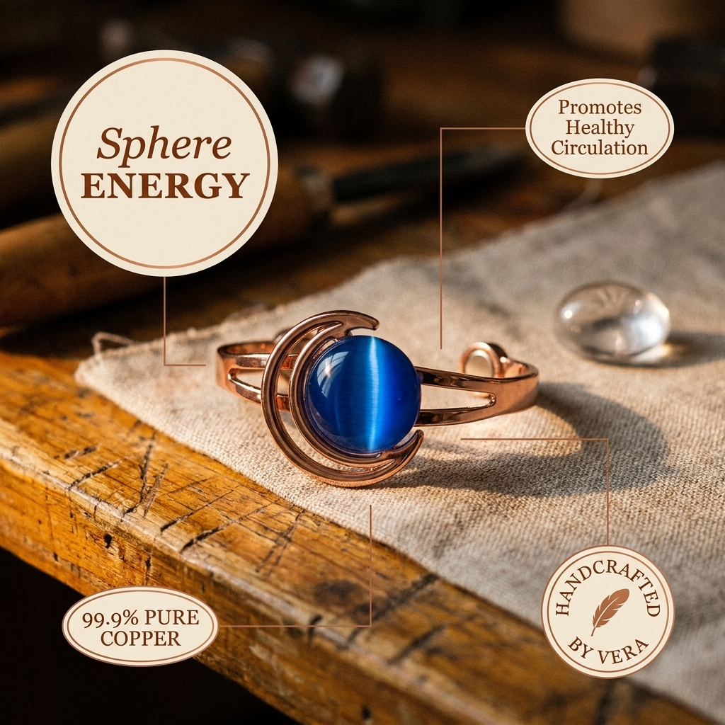 Bracciale in Rame Sfera di Vera