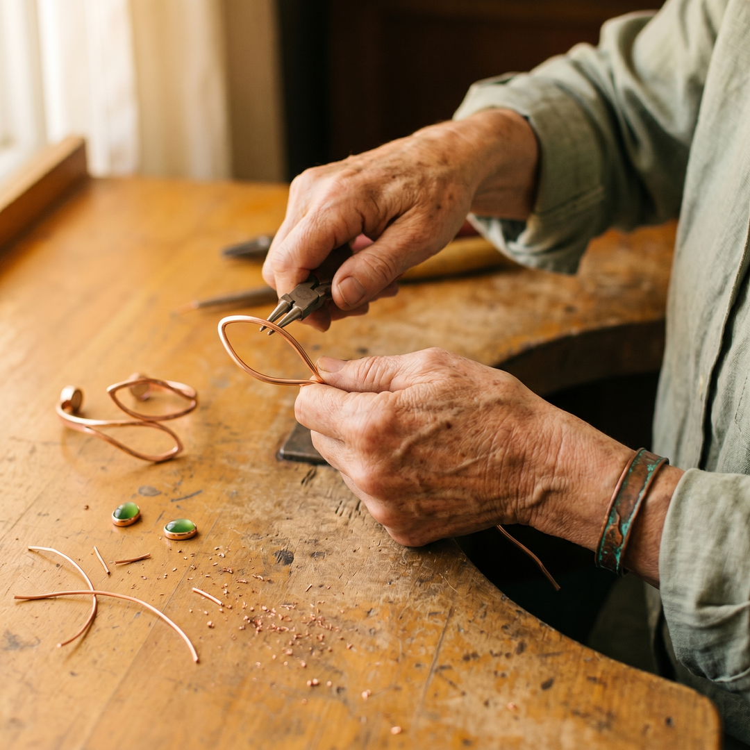Bracciale in Rame con Opale di Vera
