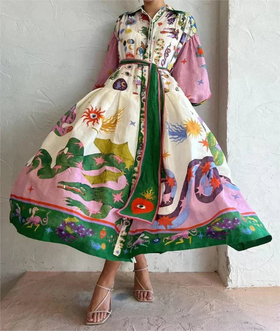 Olamit™ | Abito Maxi Italiano