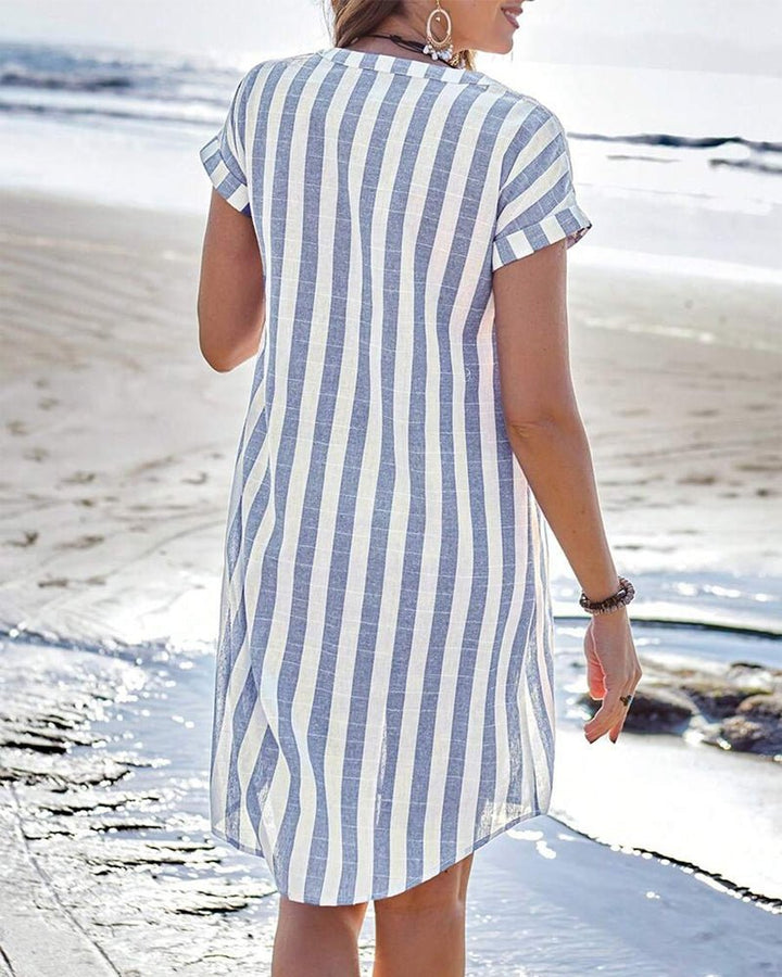 Hagar™ | Abito Camicia a Righe