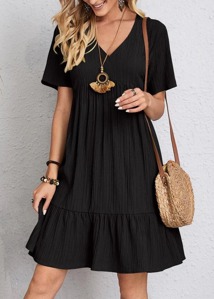 Jana™ – Vestito Mini con Scollatura a V