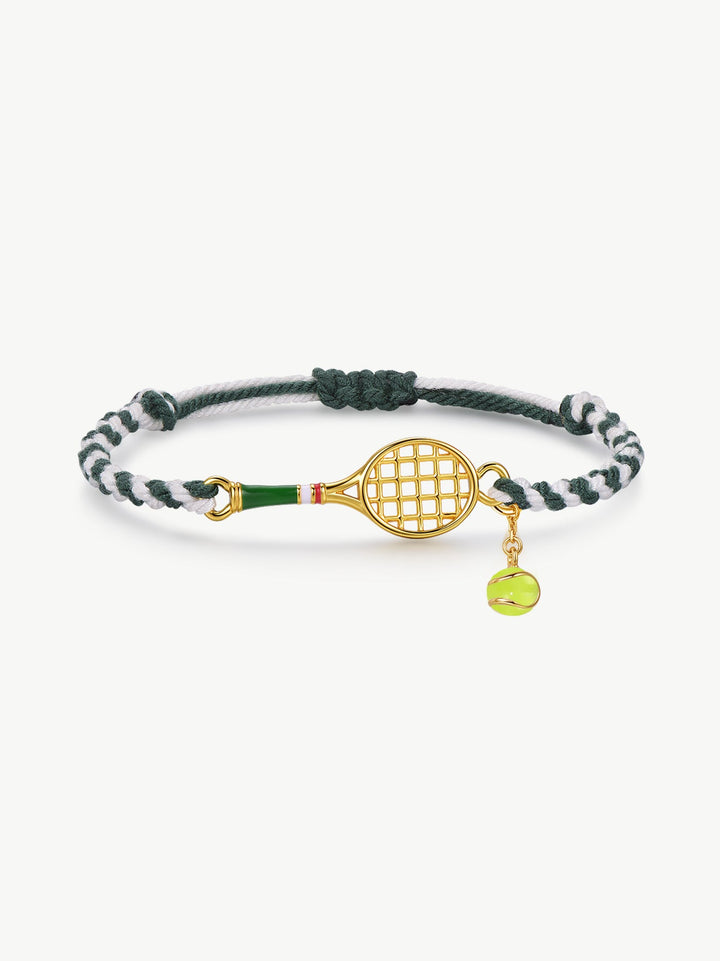 Bracciale in Cordino a Forma di Racchetta da Tennis