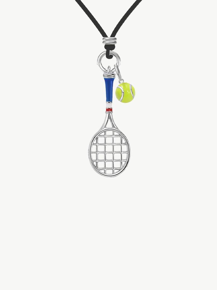 Collana in Cordino con Pendente a Racchetta da Tennis