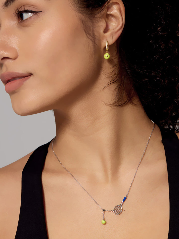 Collana pendente a forma di racchetta da tennis