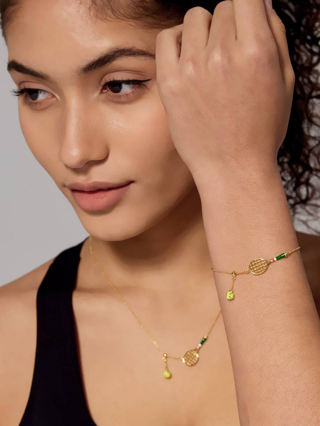 Collana a forma di racchetta da tennis