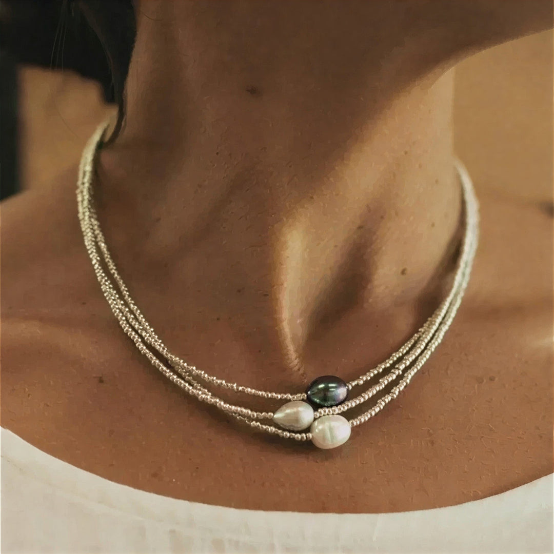 Collana a Strati con Perle Barocche